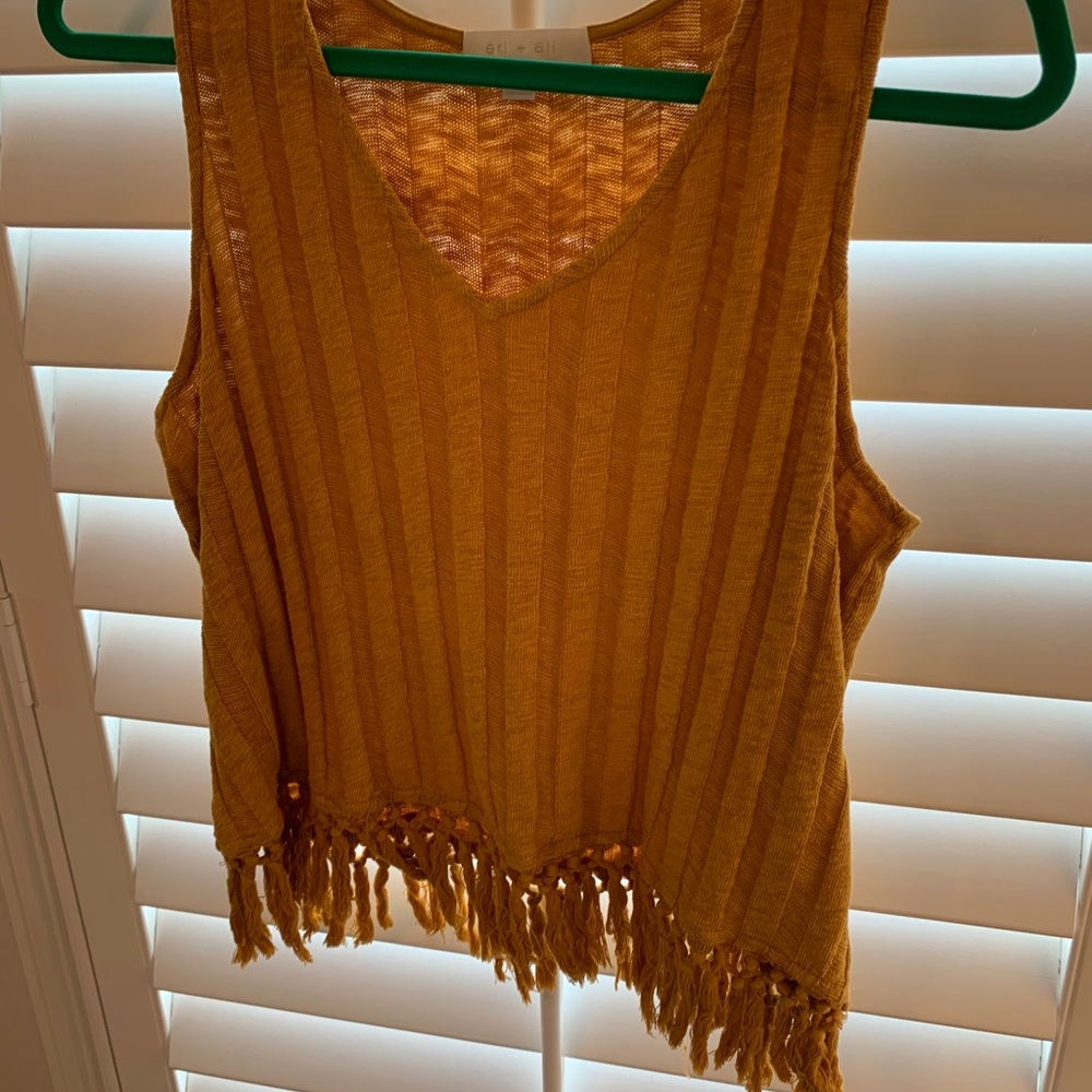 yellow sweater tank top